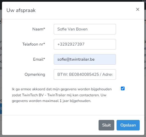 afspraak demo
